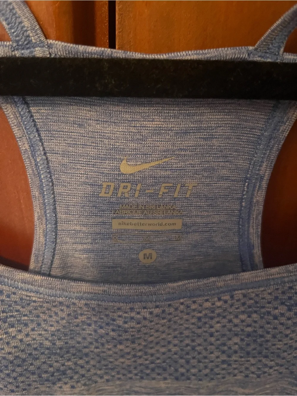 Nike Light Blue Heather Racerback Dri-FIT Tank - Picture 2 of 3